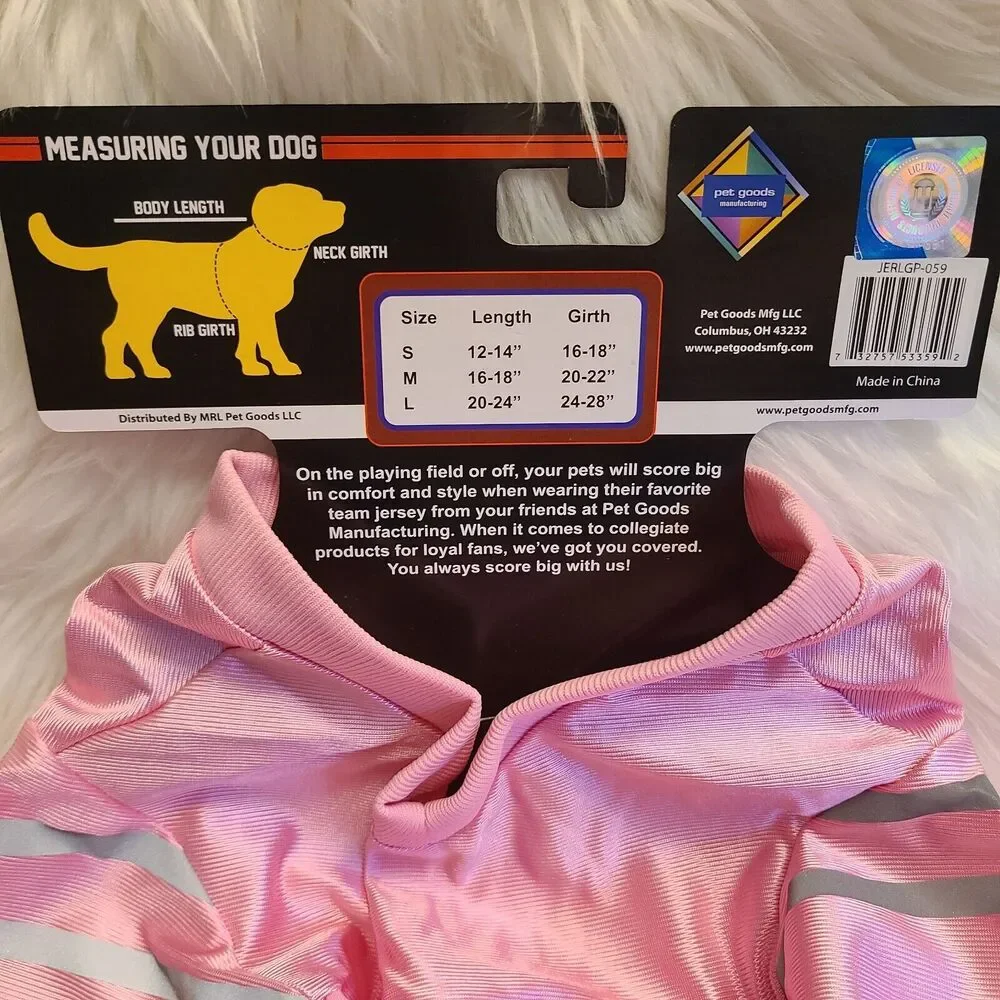 LSU Tigers Dog Jersey Officially Licensed Pink College Pet Shirt Jerseys NEW